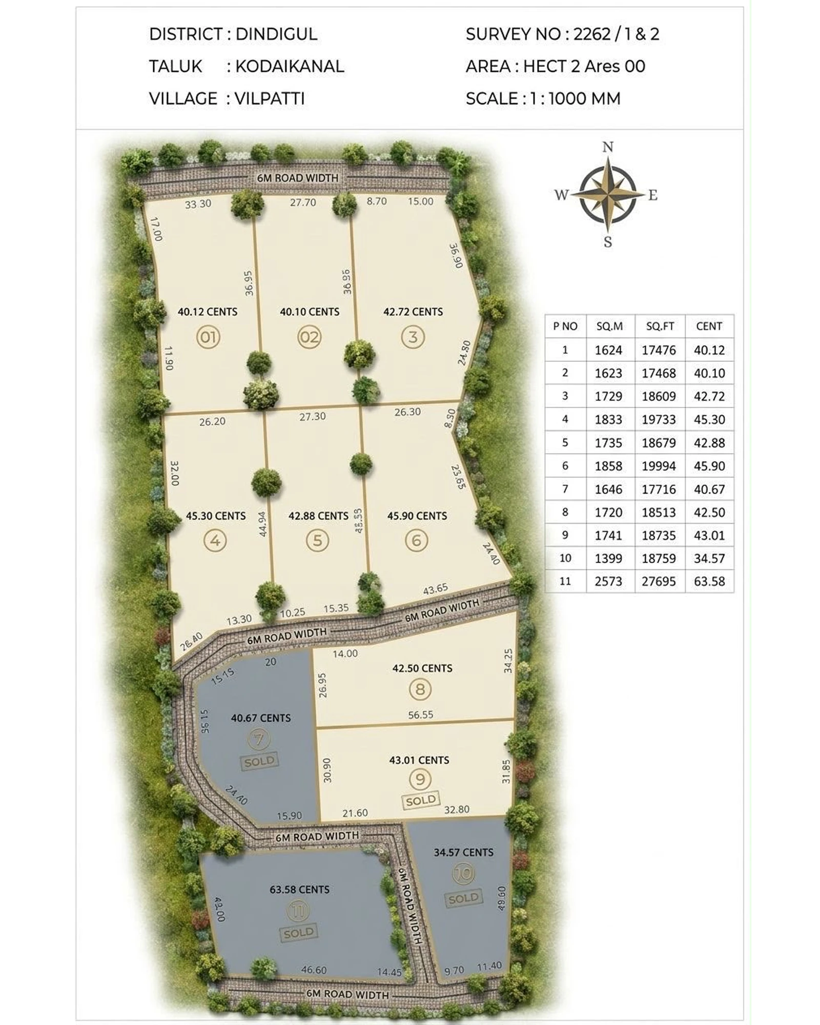 Zacs Hills Estate master plot layout
